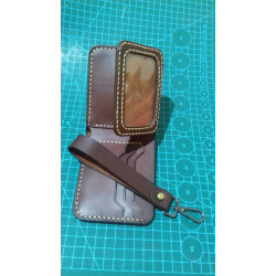 Genuine leather pull-up wallet
