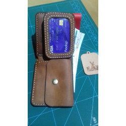Genuine leather pull-up wallet
