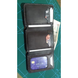 Triple wallet genuine leather 