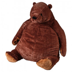 DJUNGELSKOG Soft toy, brown bear