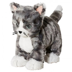 LILLEPLUTT Soft toy, cat grey/white