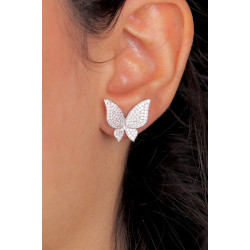 Zircon Butterfly Earring 