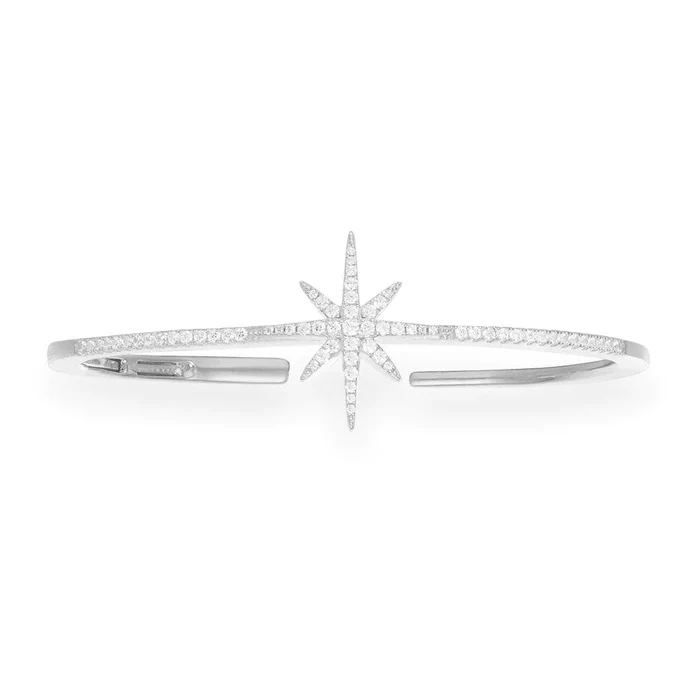 Silver Pole Star Bangle