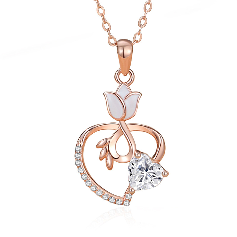 Tulip Heart Necklace